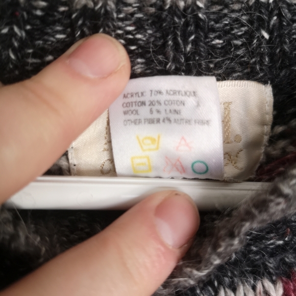 Vintage Fair Isle Wool Blend Crew Knit Sweater Alison H Collection Women… - Picture 15 of 16